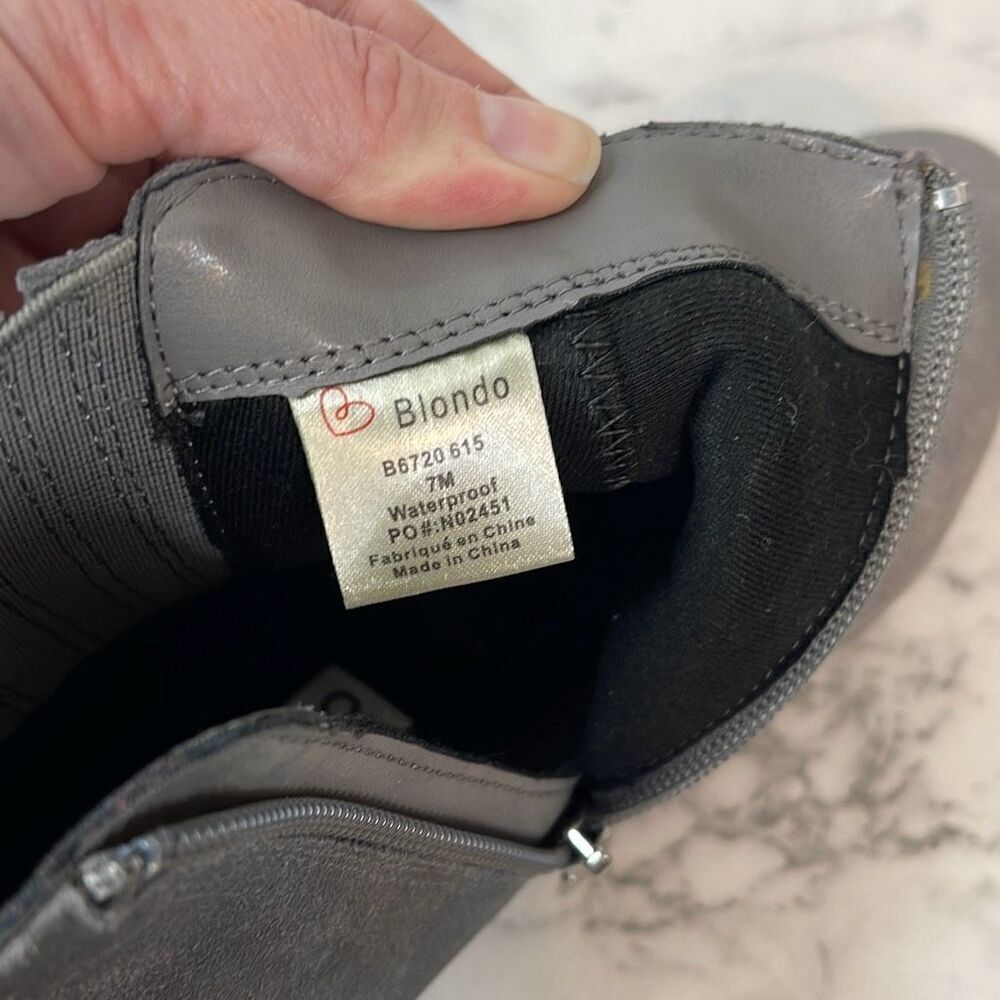 Blondo Gray Sydney Chelsea Boots 7 - Picture 8 of 8